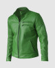 Men’s Green Leather Jacket - Regular Fit for Party Wear Men’s Green Leather Jacket - Regular Fit for Party Wear