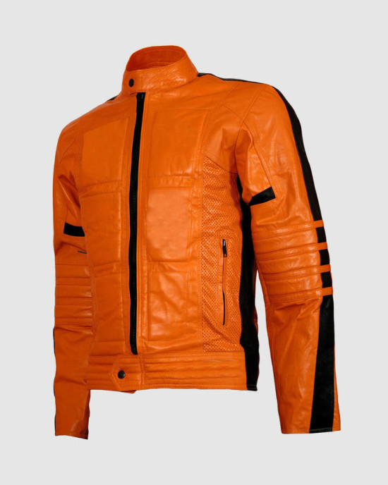 Men’s Orange Leather Jacket for Street Fashion Men’s Orange Leather Jacket for Street Fashion