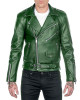 Men’s Shinny Green Leather Biker Jacket Men’s Shinny Green Leather Biker Jacket