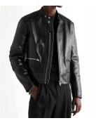 Men’s Slim Fit Cow Leather Motorcycle Jacket