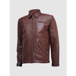 Men’s Super Unique Brown Leather Jacket