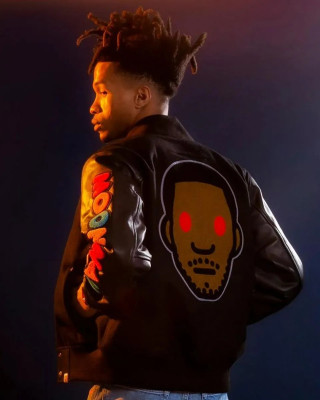 Men’s X Kid Cudi Moon Man Letterman Jacket