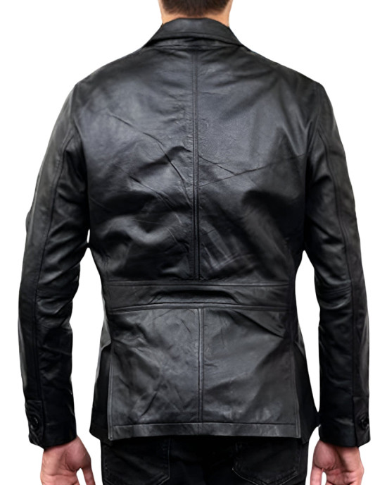 Mens Black Leather Blazer Mens Black Leather Blazer