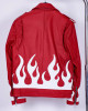 Meteor Flames Leather Biker Jacket Meteor Flames Leather Biker Jacket