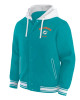 Miami Dolphins Aqua Cotton Hooded Jacket Miami Dolphins Aqua Cotton Hooded Jacket