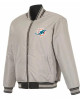 Miami Dolphins Black/Gray Full-Zip Reversible Flight Jacket Miami Dolphins Black/Gray Full-Zip Reversible Flight Jacket
