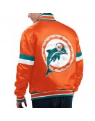 Miami Dolphins Gridiron Classics Home Game Orange Satin Jacket