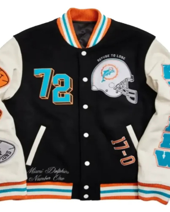 Miami Dolphins Letterman Varsity Jacket Miami Dolphins Letterman Varsity Jacket