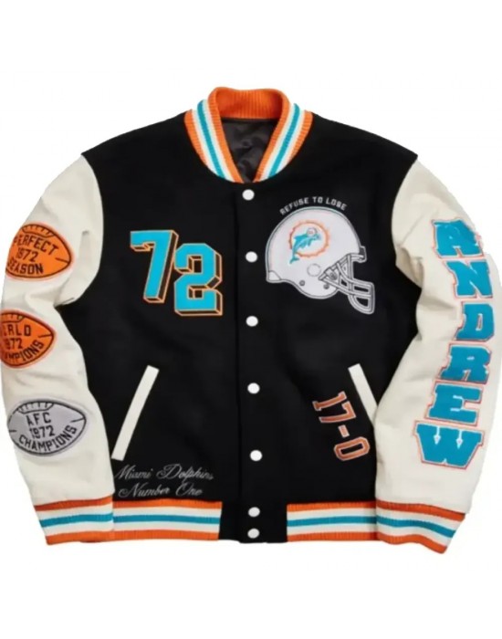 Miami Dolphins Letterman Varsity Jacket