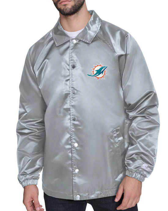 Miami Dolphins Retro Logo Coaches Jacket Miami Dolphins Retro Logo Coaches Jacket