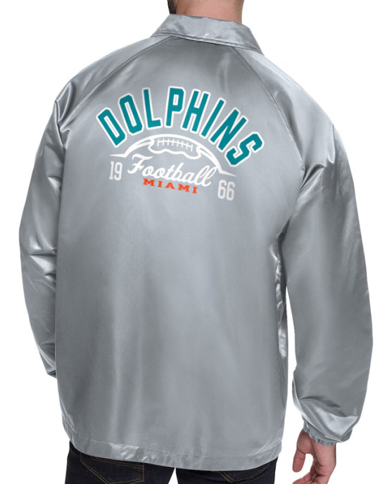 Miami Dolphins Retro Logo Coaches Jacket Miami Dolphins Retro Logo Coaches Jacket