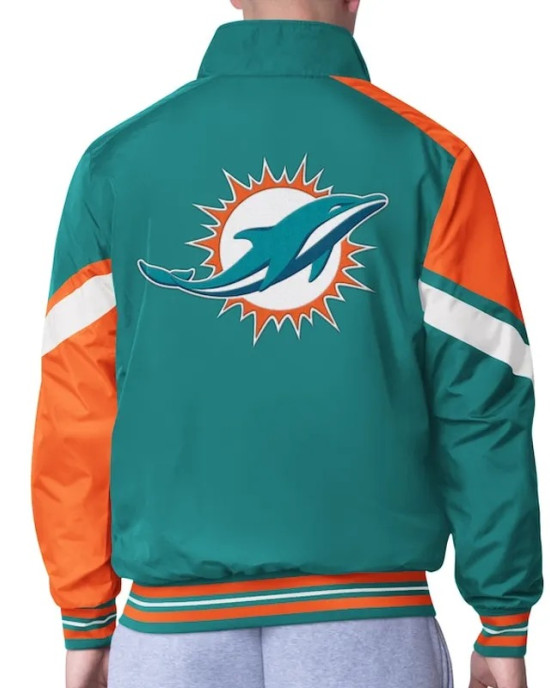 Miami Dolphins Strong Arm Aqua Full-Zip Jacket Miami Dolphins Strong Arm Aqua Full-Zip Jacket