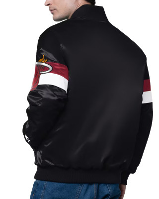 Miami Heat Triple Option Varsity Satin Jacket