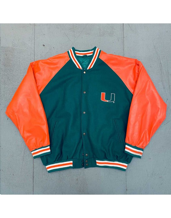 Miami Hurricanes 2000’s Spellout Varsity Jacket