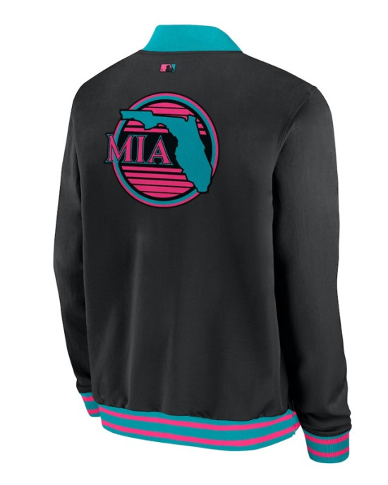 Miami Marlins City Connect Dugout Bomber Jacket