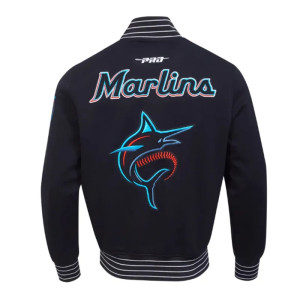 Miami Marlins Current Logo Game Day Black Jacket