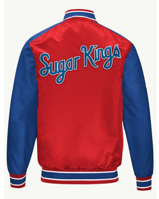 Miami Marlins Red and Blue Varsity Satin Jacket