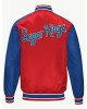 Miami Marlins Red and Blue Varsity Satin Jacket