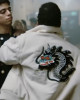 Michael Peters Beat It Dragon Wool White Jacket