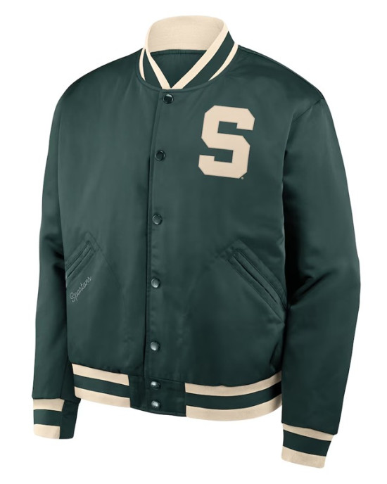 Michigan State Spartans Legacy Green Bomber Jacket