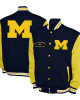 Michigan Wolverines Fleece Navy and Gold Varsity Jacket