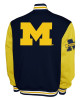 Michigan Wolverines Fleece Navy and Gold Varsity Jacket