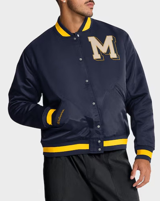 Michigan Wolverines Legacy Navy Bomber Jacket