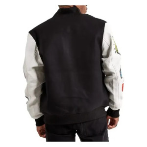 Mills Monopoly Black Wool Varsity Jacket