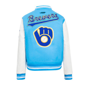 Milwaukee Brewers Classic Blue Wool Varsity Jacket