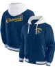 Milwaukee Brewers Navy Cotton Hooded Jacket Milwaukee Brewers Navy Cotton Hooded Jacket