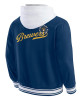 Milwaukee Brewers Navy Cotton Hooded Jacket Milwaukee Brewers Navy Cotton Hooded Jacket