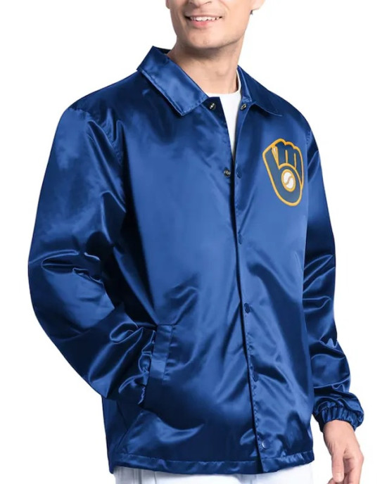 Milwaukee Brewers Point Man Coaches Royal Jacket
