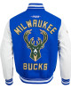Milwaukee Bucks 2024/25 City Edition Chenille Blue Varsity Jacket