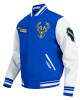 Milwaukee Bucks 2024/25 City Edition Chenille Blue Varsity Jacket