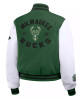 Milwaukee Bucks Green White Varsity Full-Zip Jacket Milwaukee Bucks Green White Varsity Full-Zip Jacket
