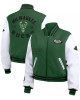 Milwaukee Bucks Green White Varsity Full-Zip Jacket Milwaukee Bucks Green White Varsity Full-Zip Jacket