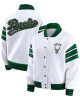 Milwaukee Bucks Snap Front White Fleece Jacket