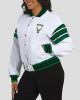 Milwaukee Bucks Snap Front White Fleece Jacket