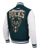 Milwaukee Bucks Team Badge Classic Rib Varsity Jacket