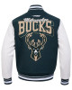 Milwaukee Bucks Team Badge Classic Rib Varsity Jacket