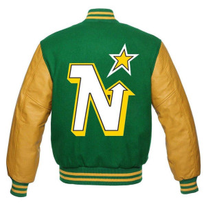 Minnesota North Stars Green and Gold Varsity Jacket