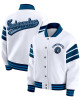 Minnesota Timberwolves Snap Front White Fleece Jacket