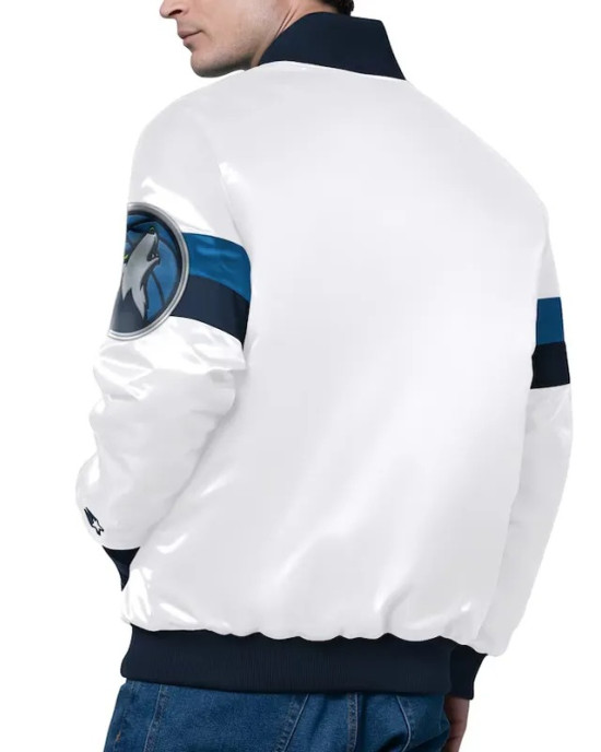 Minnesota Timberwolves Triple Option Varsity Satin Jacket