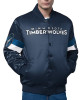 Minnesota Timberwolves Triple Option Varsity Satin Jacket