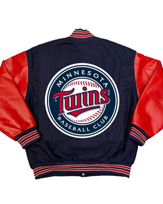 Minnesota Twins Navy and Red Varsity Jacket Minnesota Twins Navy and Red Varsity Jacket