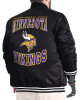 Minnesota Vikings Adaptive Team Graphic Varsity Satin Jacket