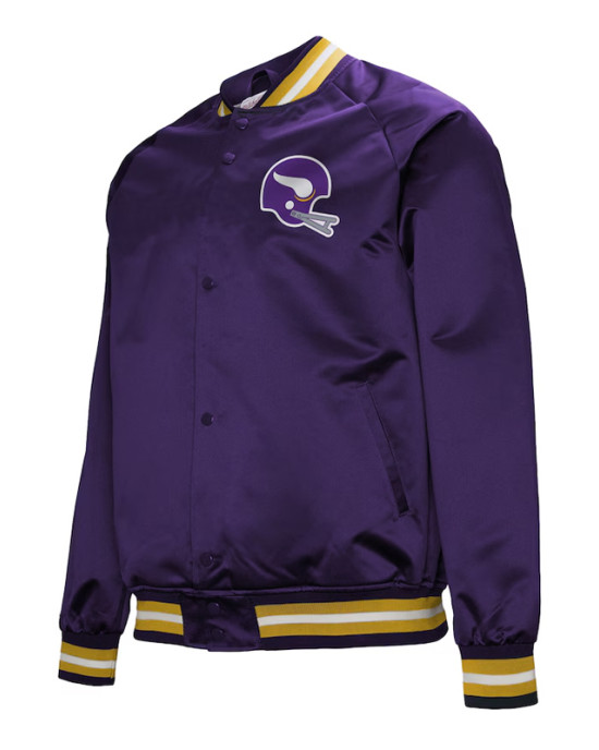 Minnesota Vikings Double Down Purple Satin Jacket Minnesota Vikings Double Down Purple Satin Jacket