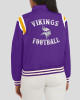 Minnesota Vikings Lightweight Purple Varsity Satin Jacket