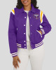 Minnesota Vikings Lightweight Purple Varsity Satin Jacket