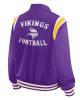 Minnesota Vikings Lightweight Purple Varsity Satin Jacket
